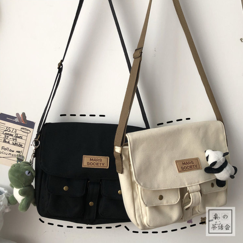Canvas Backpack Casual - Холщовые сумки с откидной крышкой для